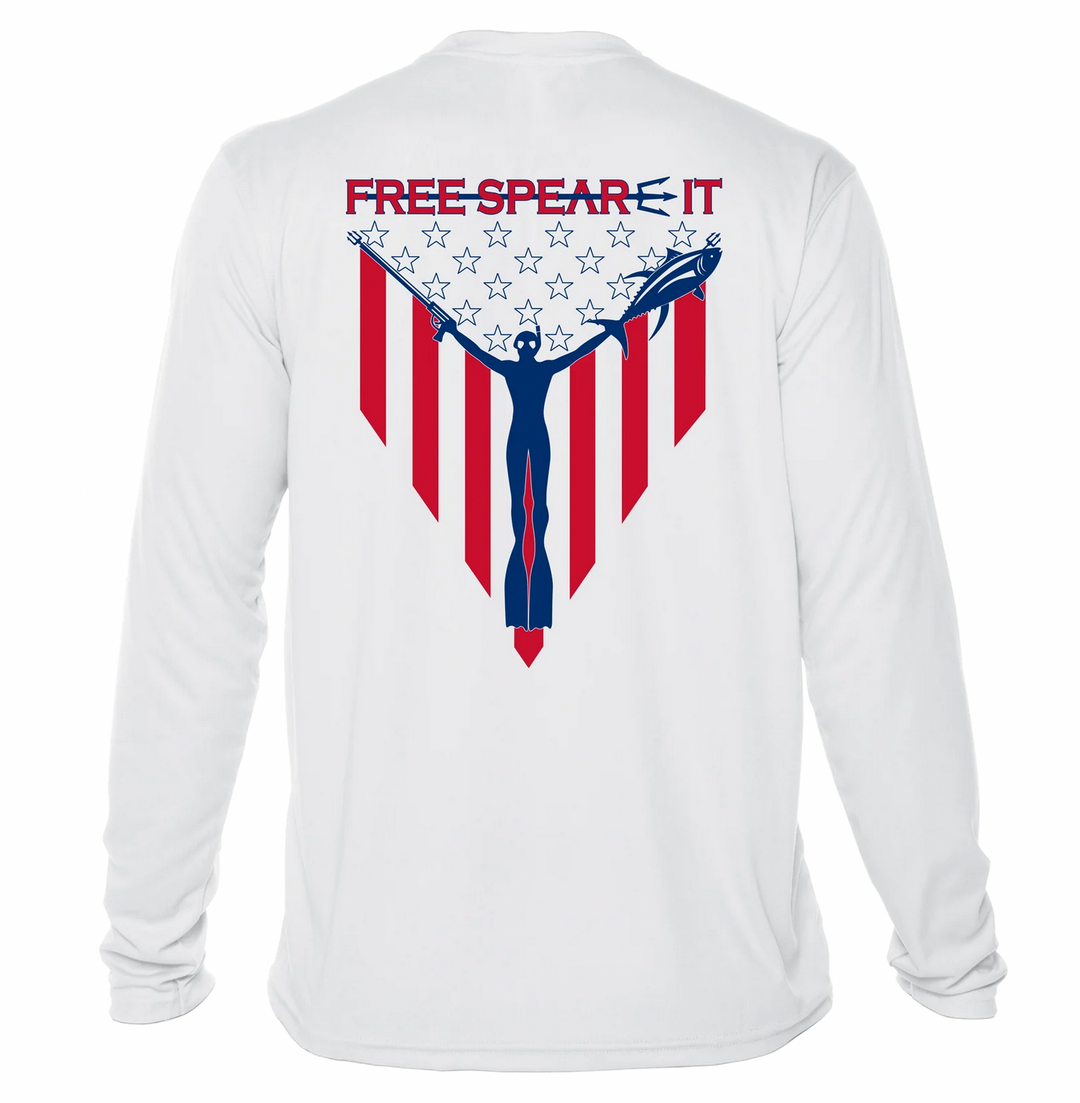 Free Spear-It "Spear-it of Freedom" Long Sleeve UPF 50+ Solar Shirt