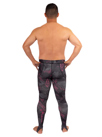 Waihana Pink Fishbone Lycra Leggings