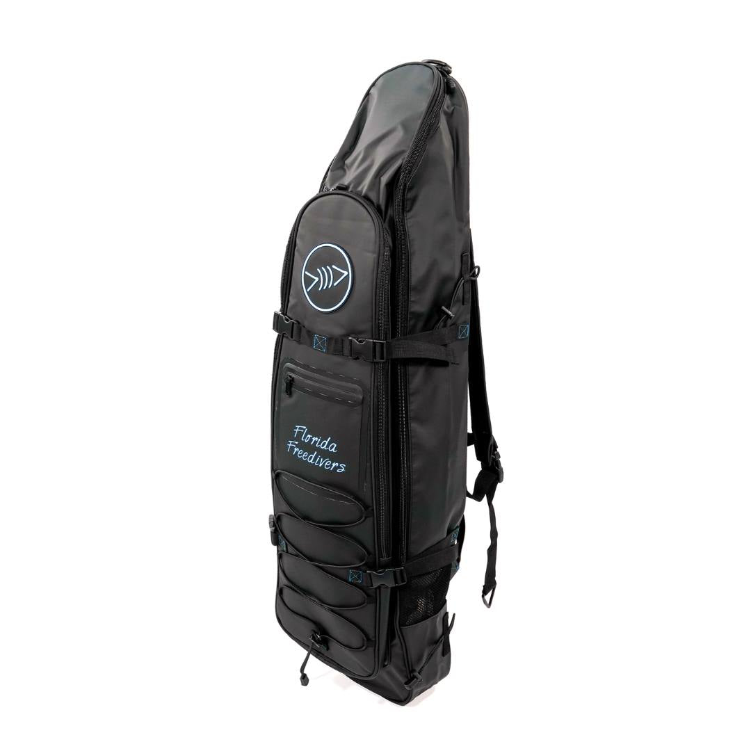 backpack to fit scuba fins for plane travel Florida Freedivers XL Longfin Backpack with Insulated Cooler Pocket