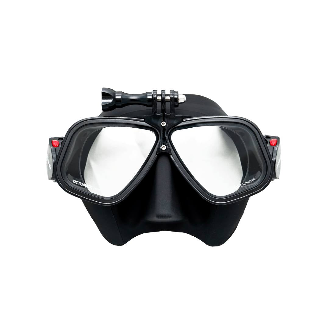 OctoMask Black Freediver Gopro Mask, Black Skirt