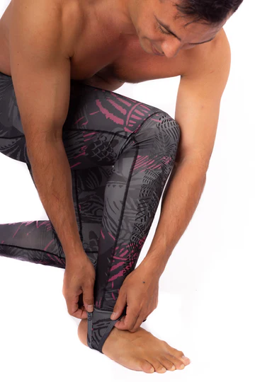 Waihana Pink Fishbone Lycra Leggings